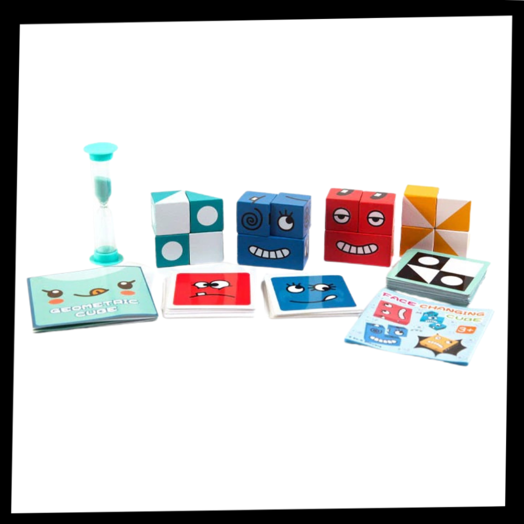 Montessori magisk terning med emoji-spil - Ozerty