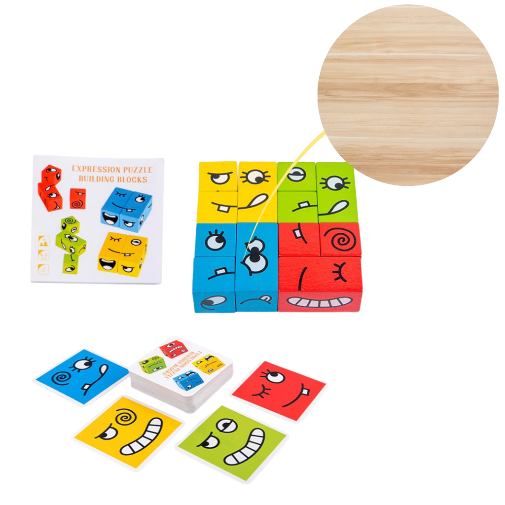 Montessori magisk terning med emoji-spil - Ozerty