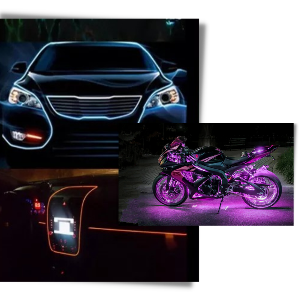 Neon LED-farverig ledninger - Ozerty