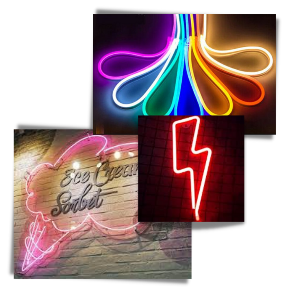 Neon LED-farverig ledninger - Ozerty