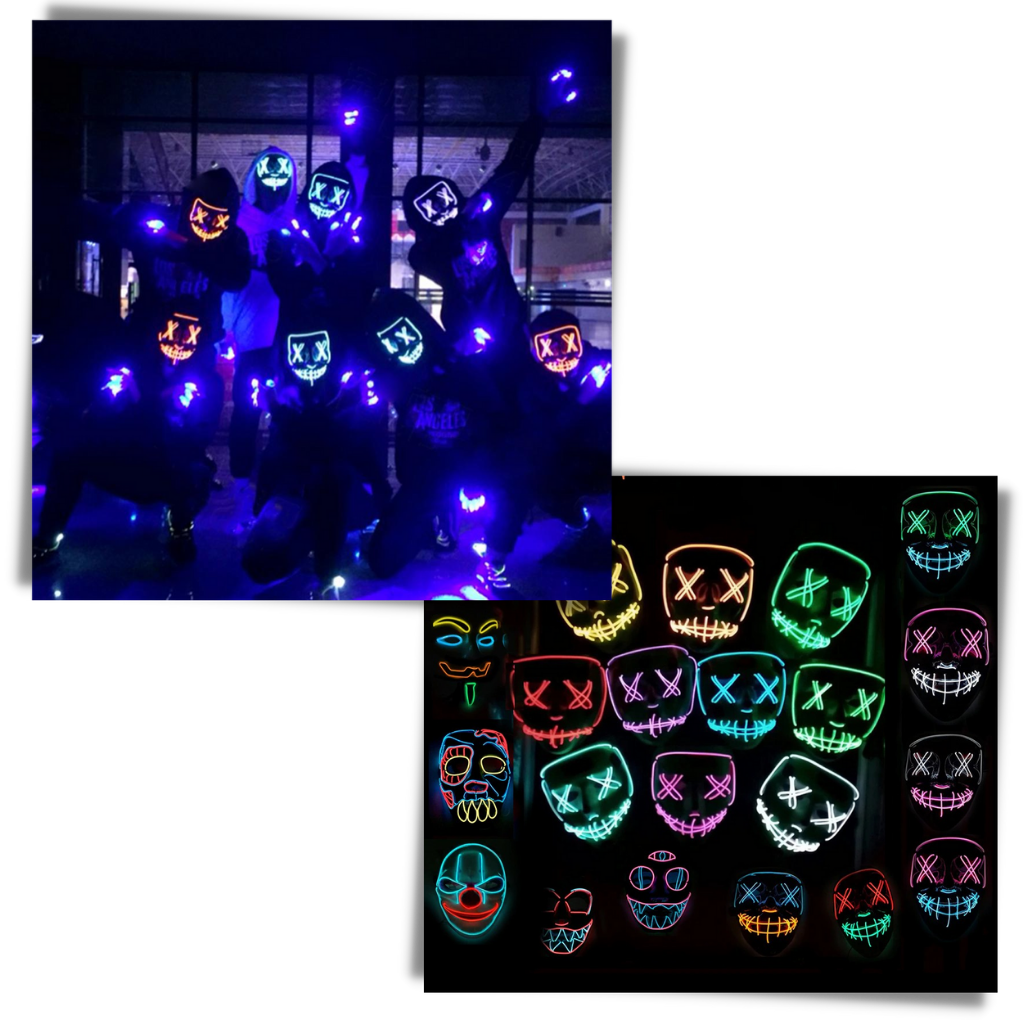 Neon LED-maske - Ozerty