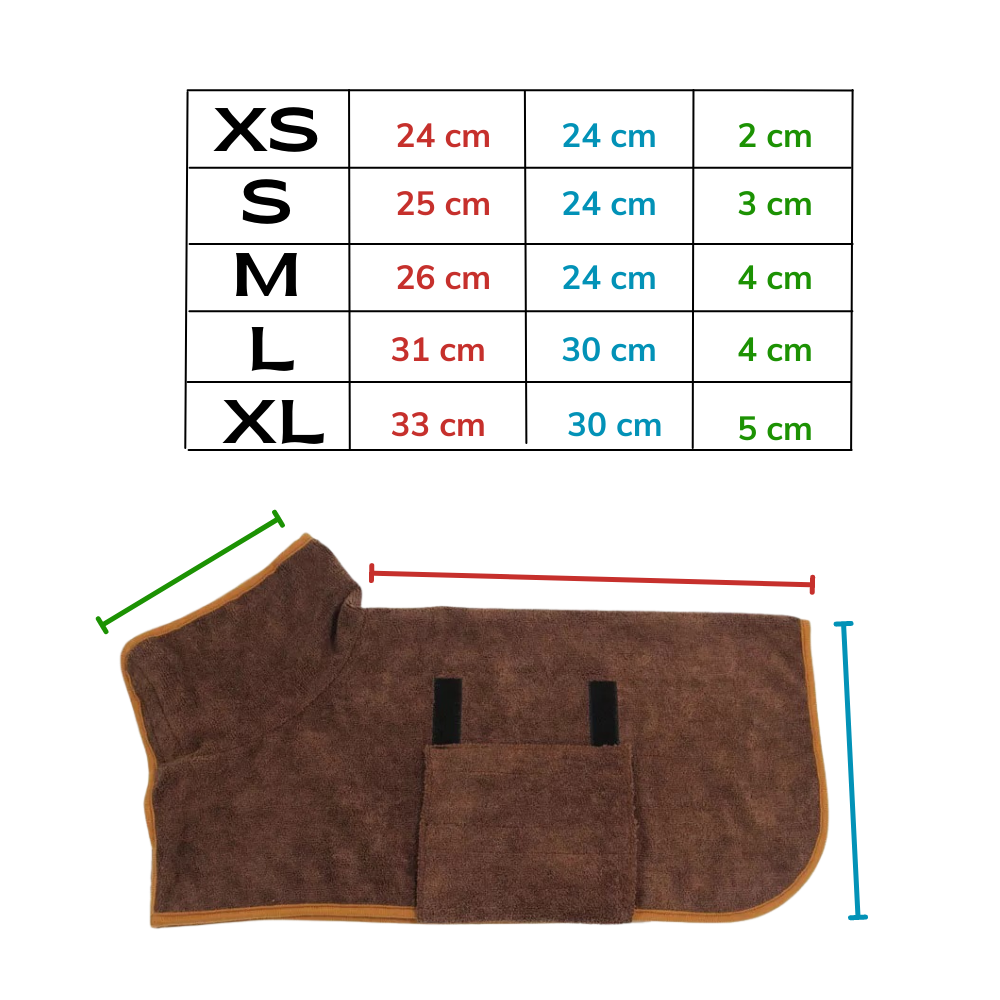 Superabsorberende badekåbe til kæledyr - Ozerty