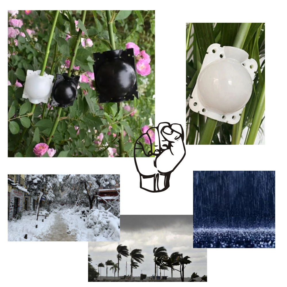 Pakke med 3 luftlagsplantekasser - Ozerty