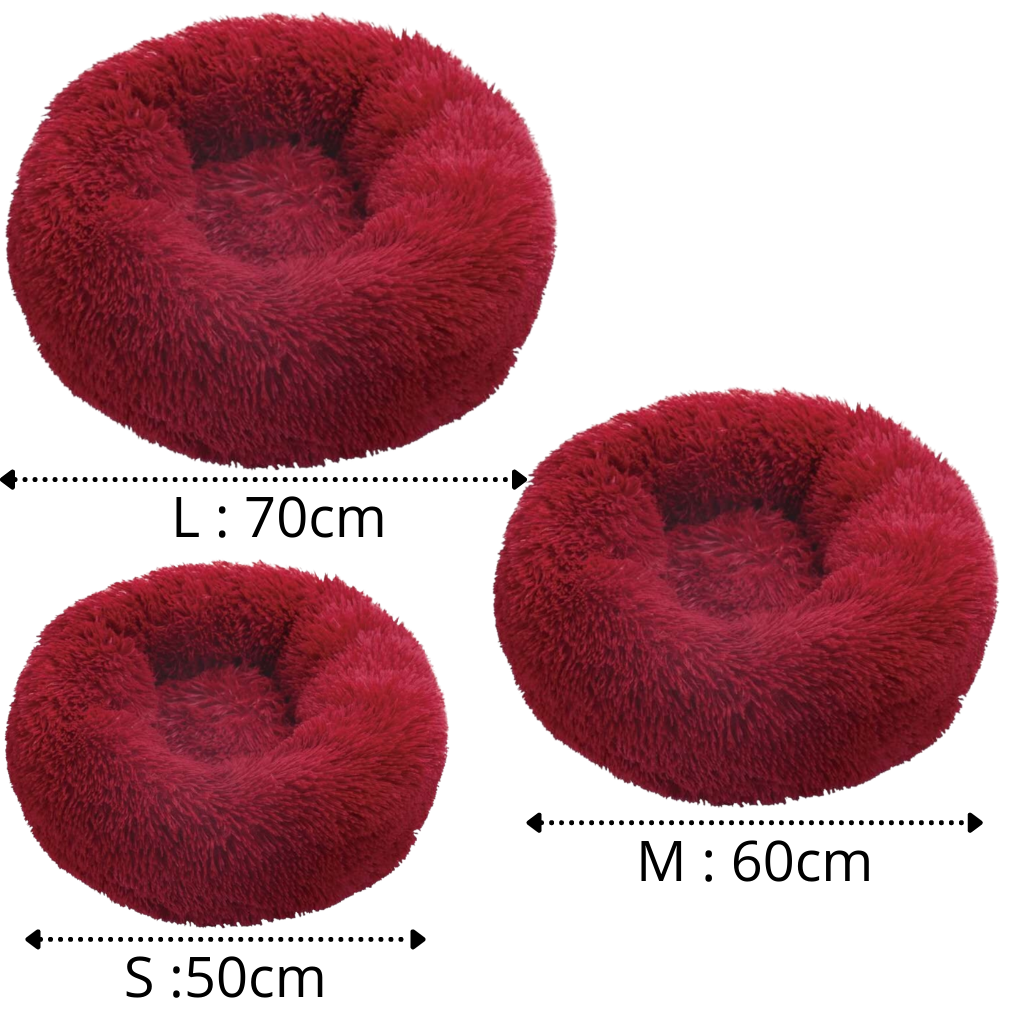 Fluffy Plys Donut Kæledyrsseng - Ozerty