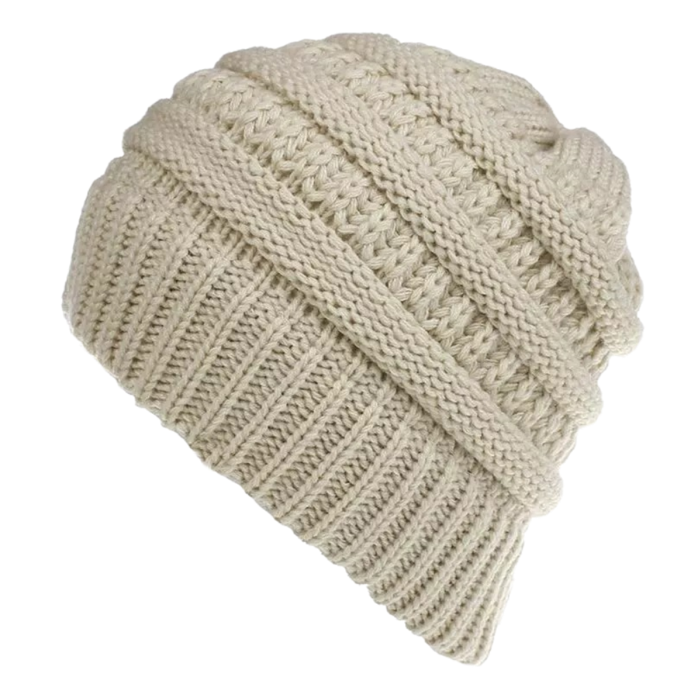 Hue til hestehale og rodet bolle