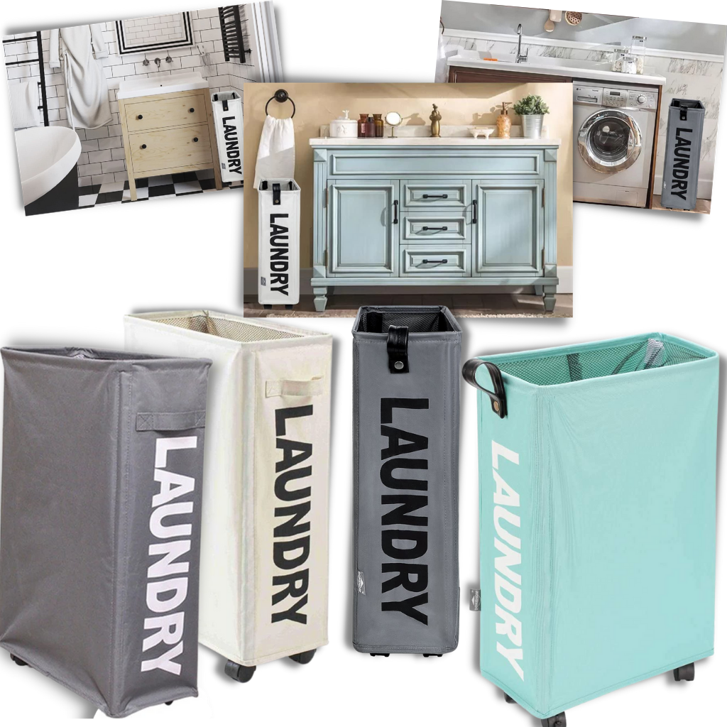 Bærbar Vasketøjskurv med Hjul - Ozerty