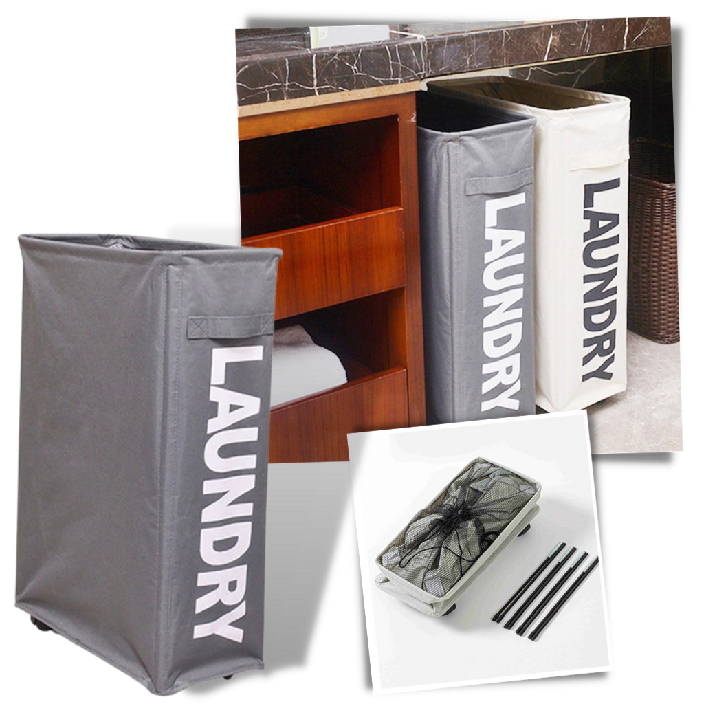 Bærbar Vasketøjskurv med Hjul - Ozerty