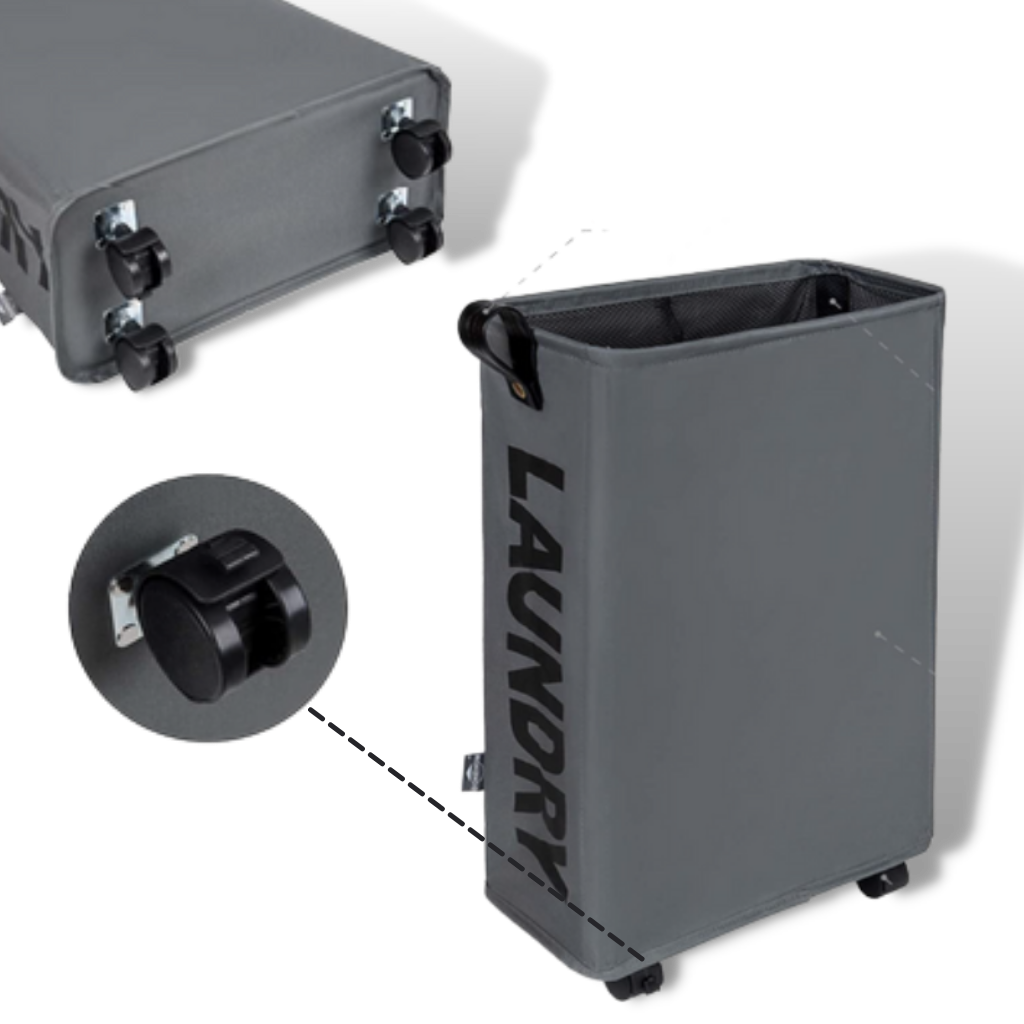 Bærbar Vasketøjskurv med Hjul - Ozerty