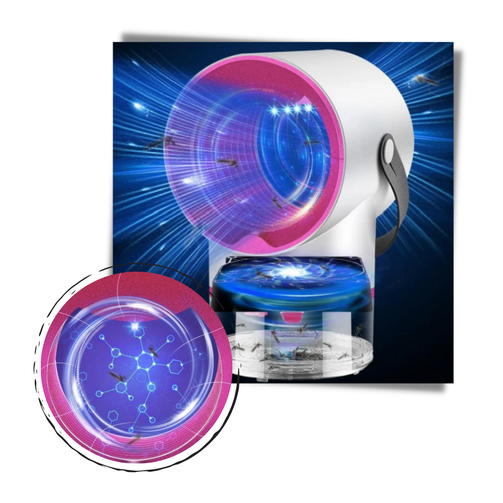 Transportabel Myggedræber LED-Lampe med Håndtag - Ozerty