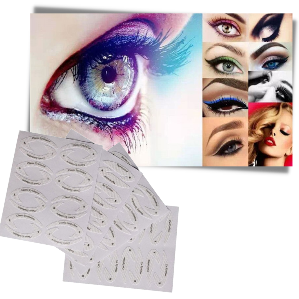 Pakke med hurtige eyeliner stencils - Ozerty