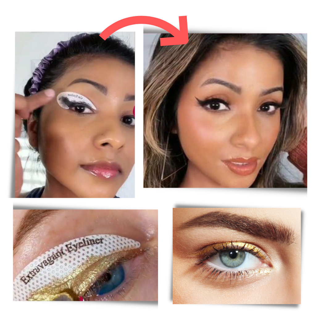 Pakke med hurtige eyeliner stencils - Ozerty