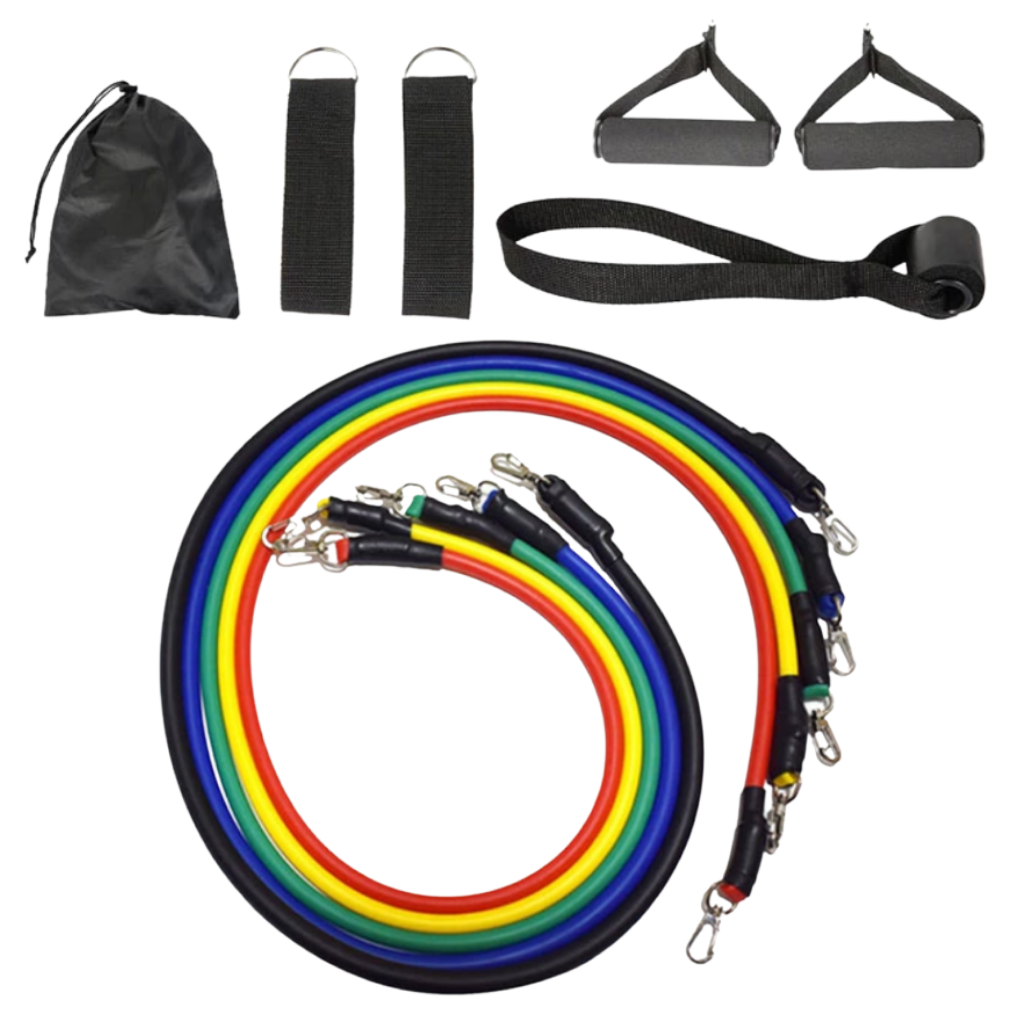 Komplet Sæt Træningsbånd med Modstand (11 stk.) - Ozerty