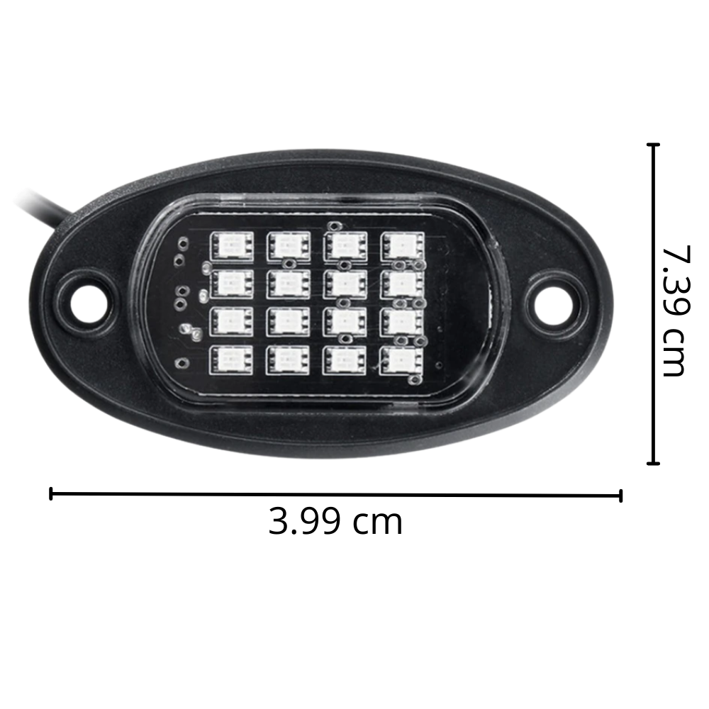 Pakke med 8 RGB-lys til køretøjer - Ozerty