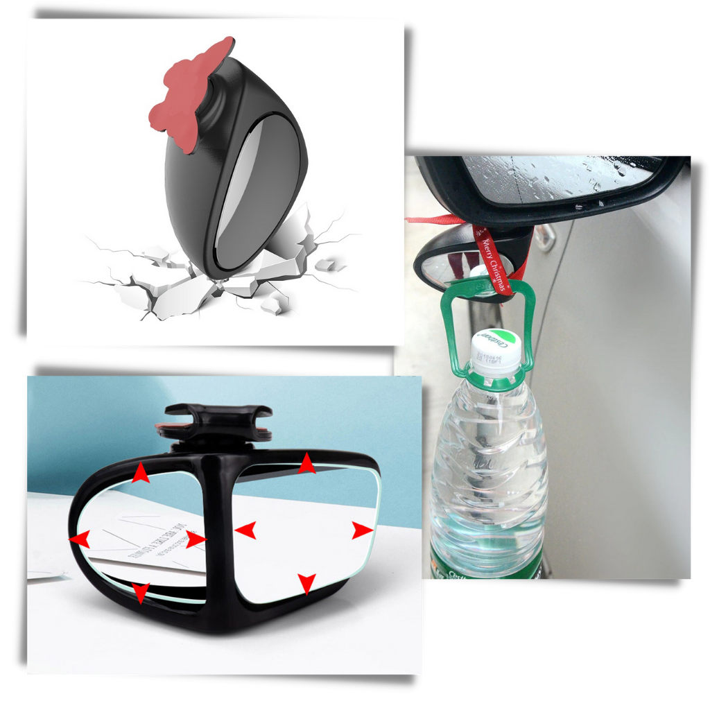 Roterbart bilspejl med 2 sider til blinde vinkler - Ozerty