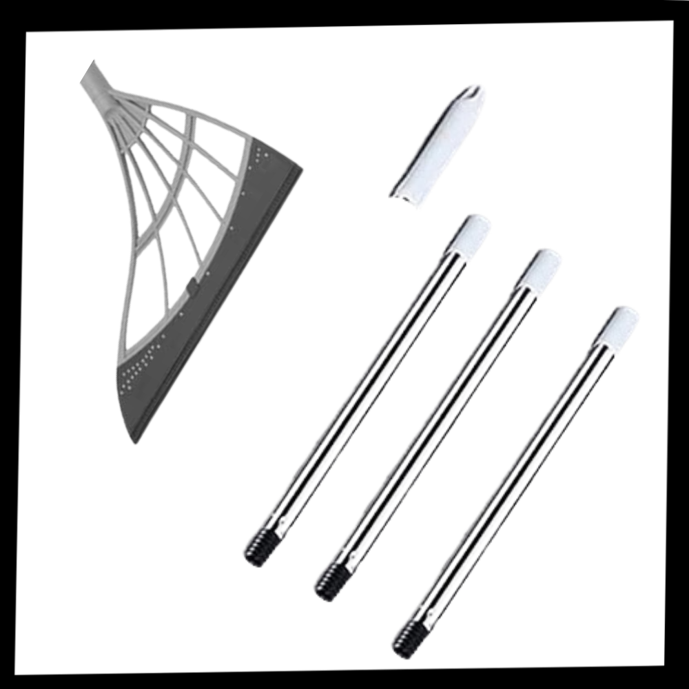 Teleskopiske gummibørste