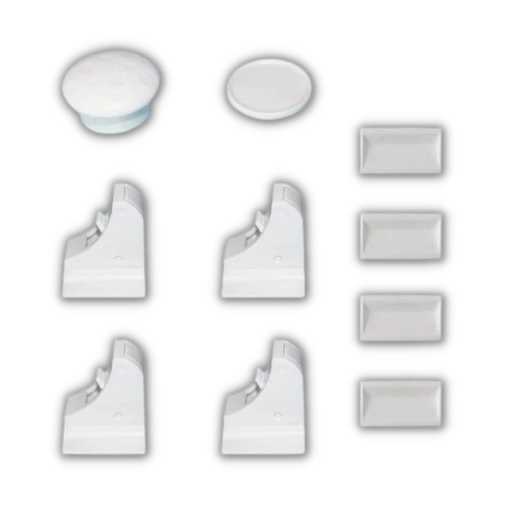 Pakke med 4 magnetiske skabslåse med børnesikkerhed - Ozerty