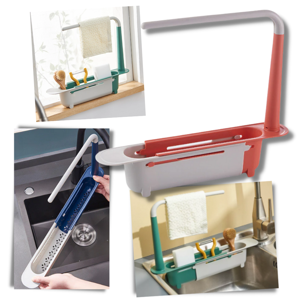 Udtrækkelig opbevaringsreol til håndvask - Ozerty