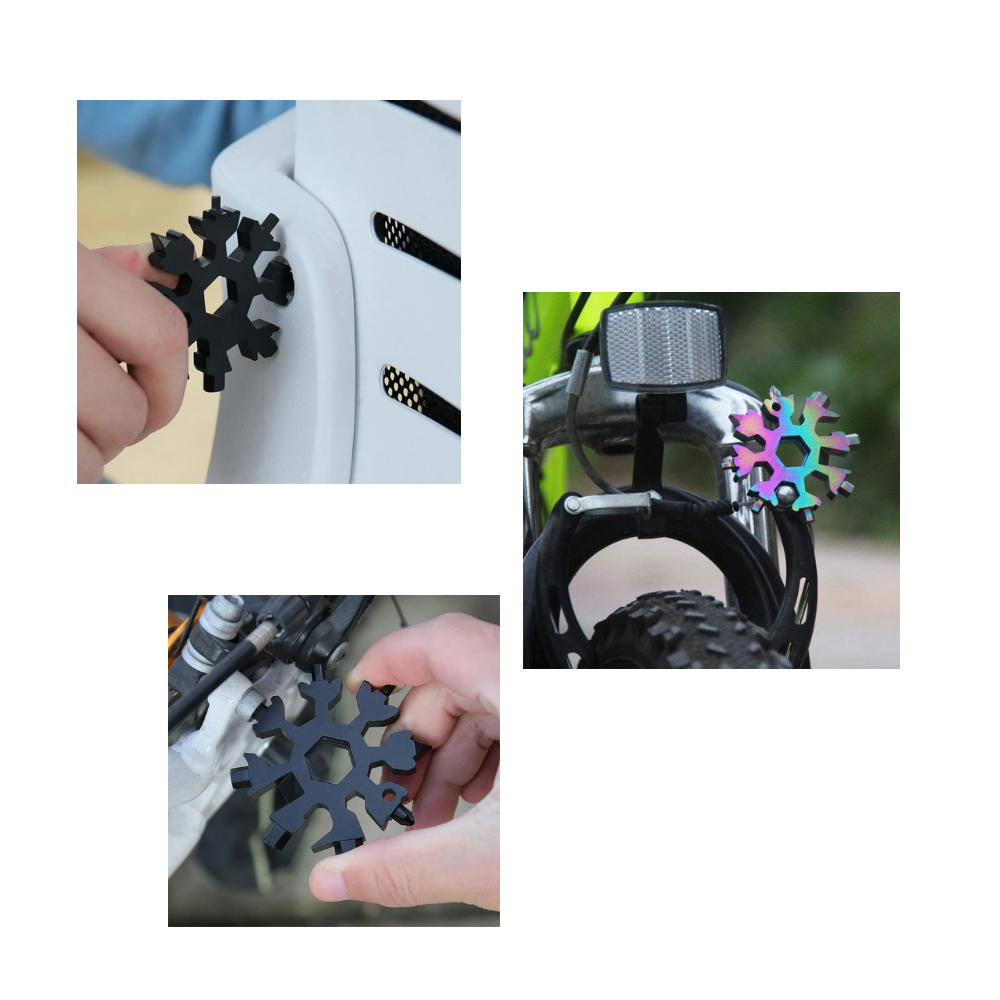 18-i-1 multiværktøj i rustfrit stål i snefnugsdesign - Ozerty