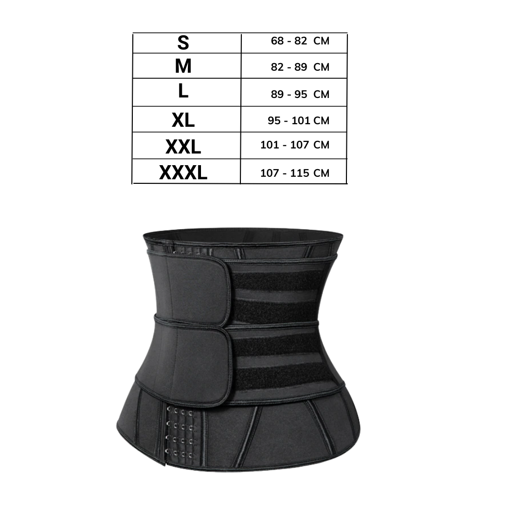 Sauna taljetræner med dobbelt rem - Ozerty