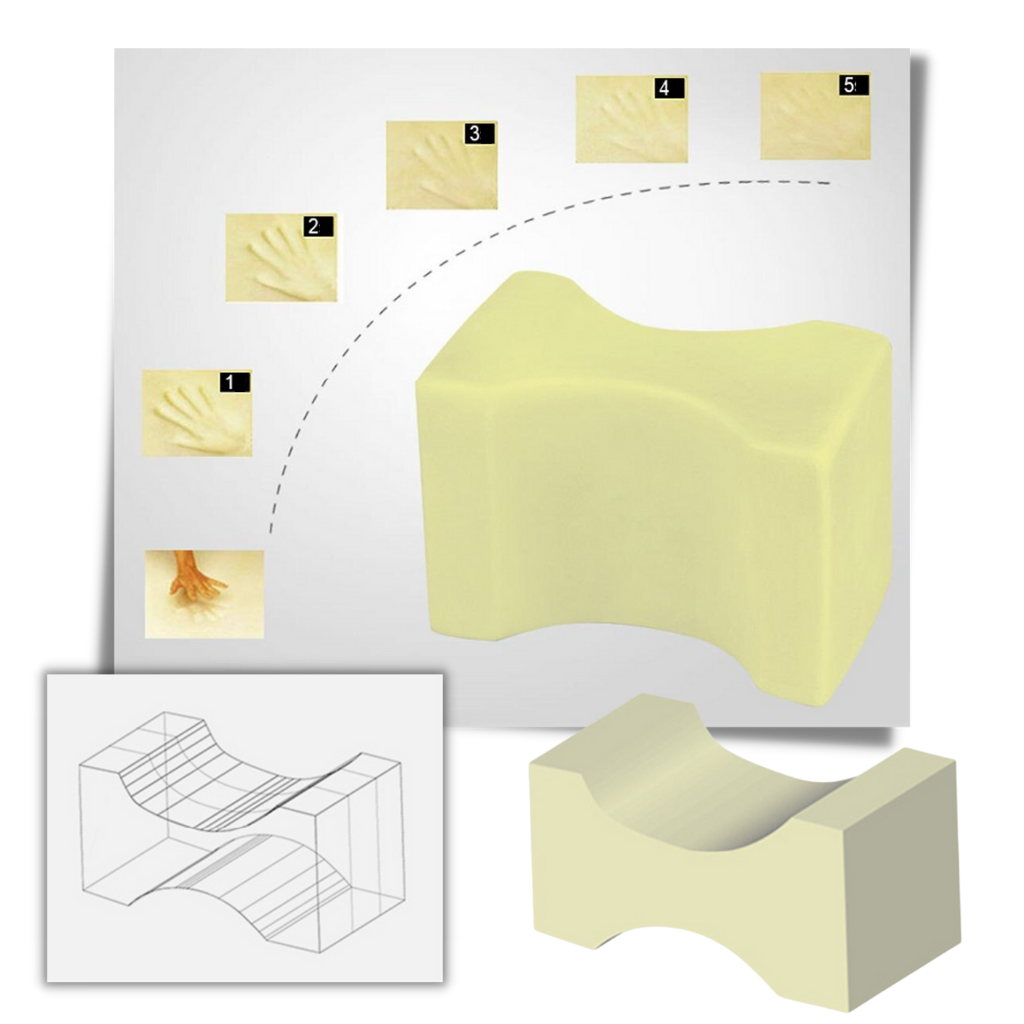 Side sleeper knæ og bens memory foam pude - Ozerty