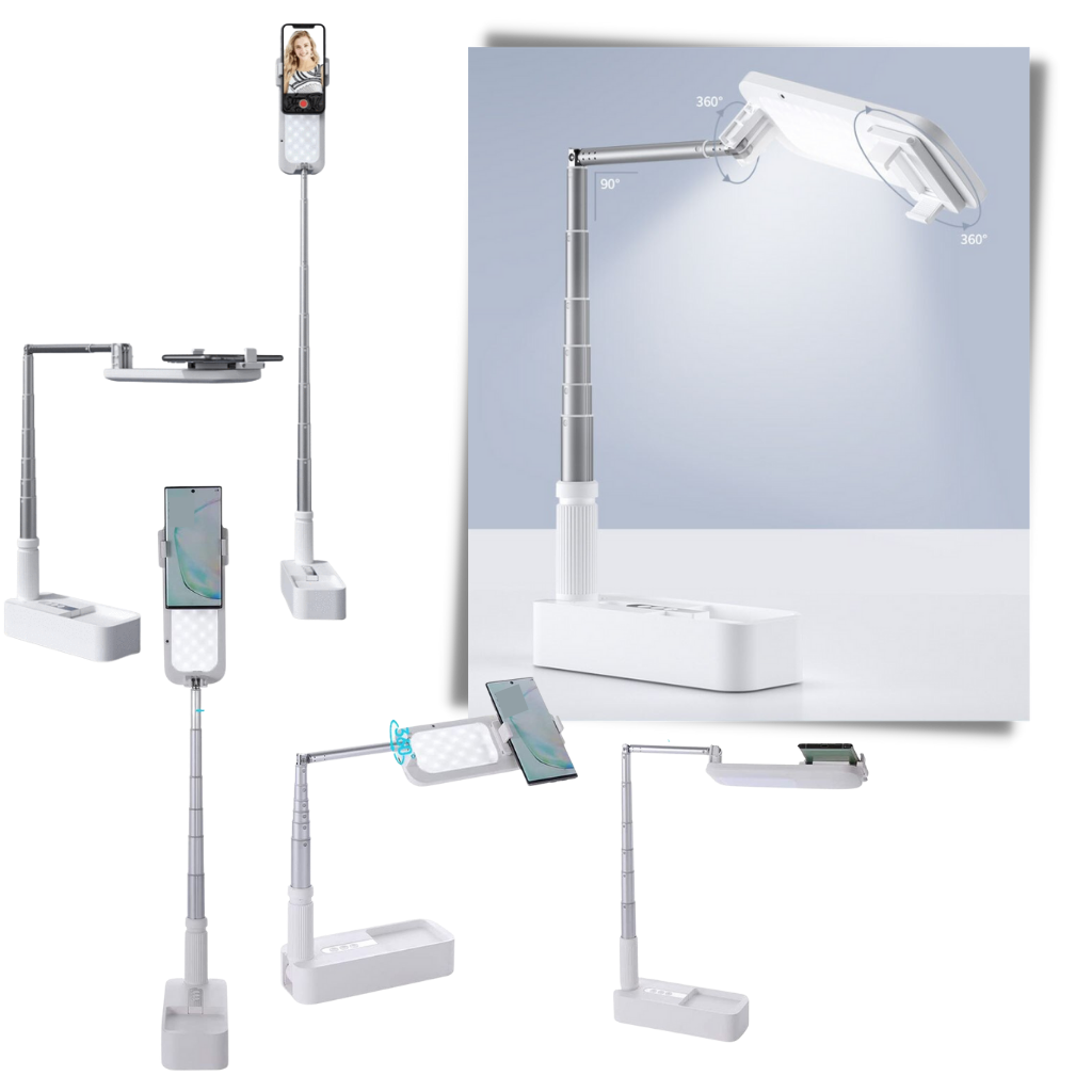 Smartphoneholder med integreret bluetooth-lys kit - Ozerty