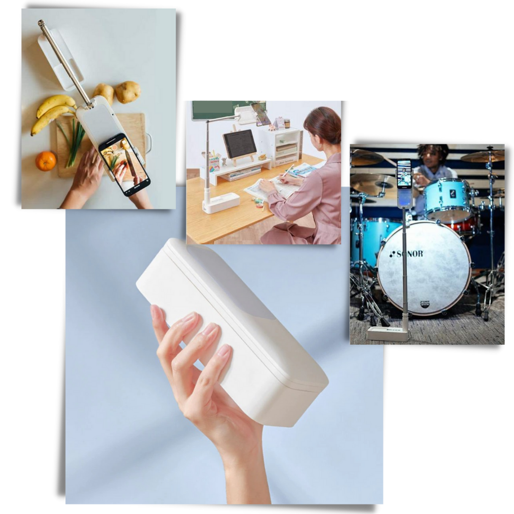 Smartphoneholder med integreret bluetooth-lys kit - Ozerty