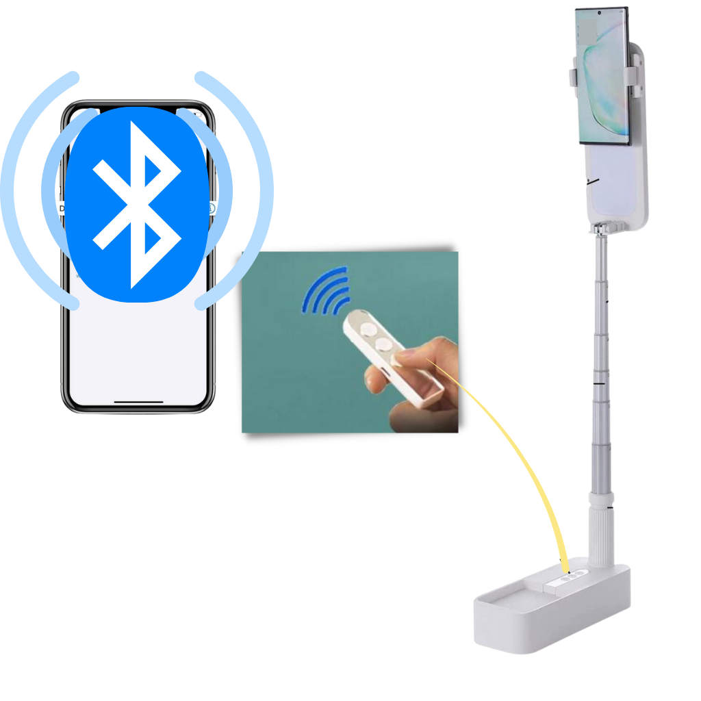 Smartphoneholder med integreret bluetooth-lys kit - Ozerty
