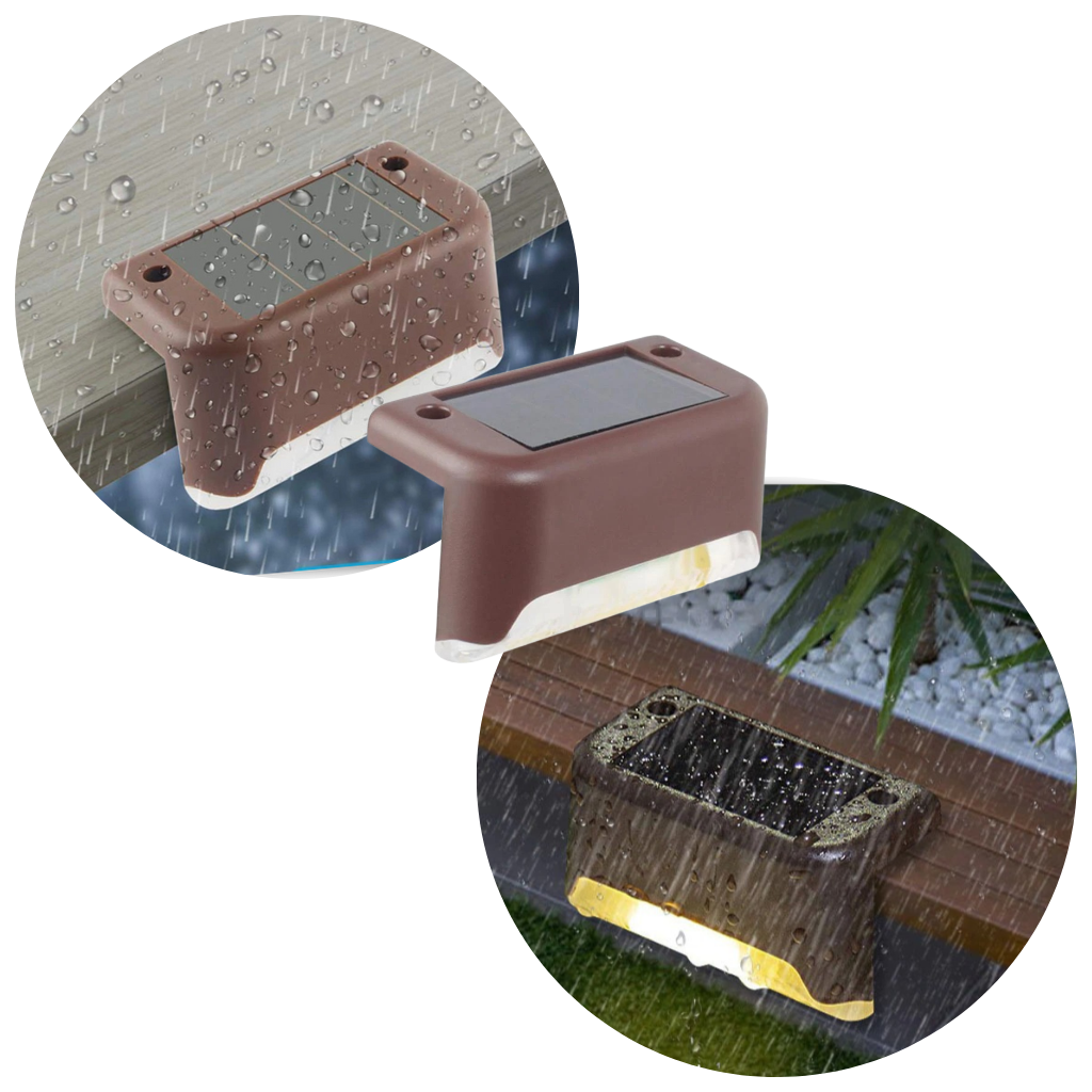 Solcelle LED-lys til trapper (4 stk.) - Ozerty