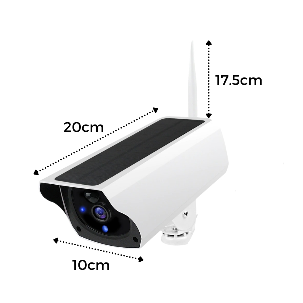 Solcelledrevet overvågningskamera - Ozerty