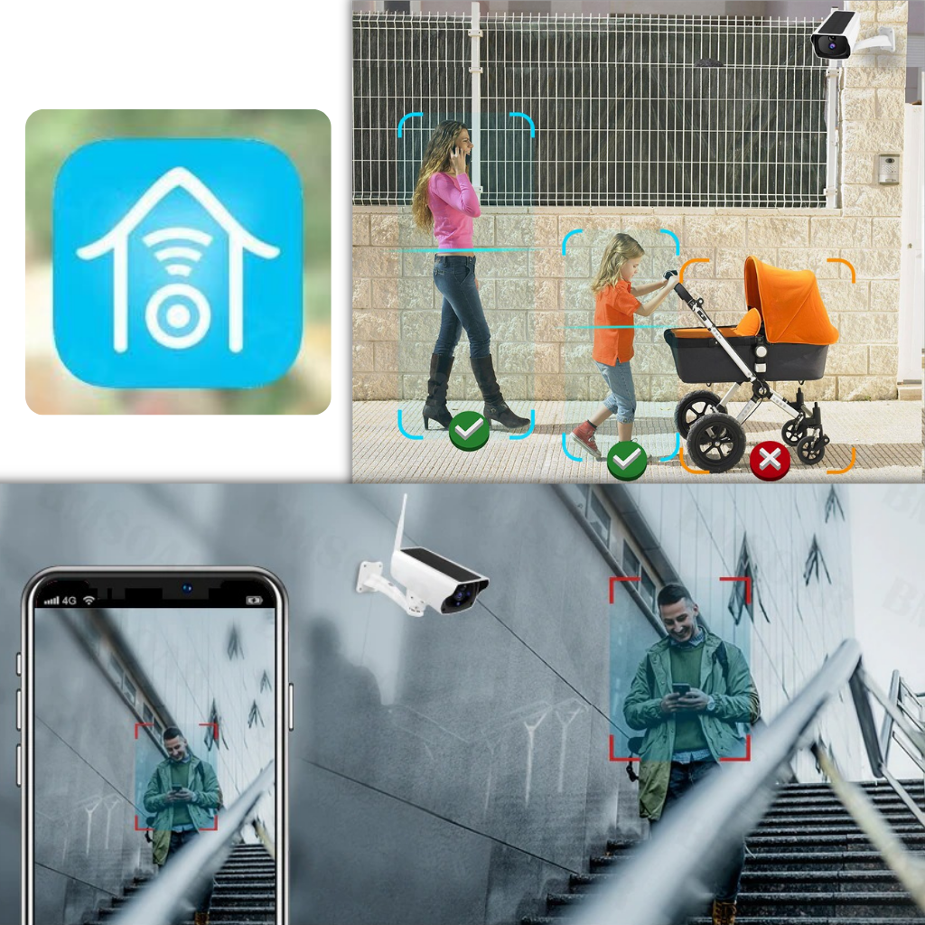 Solcelledrevet overvågningskamera - Ozerty
