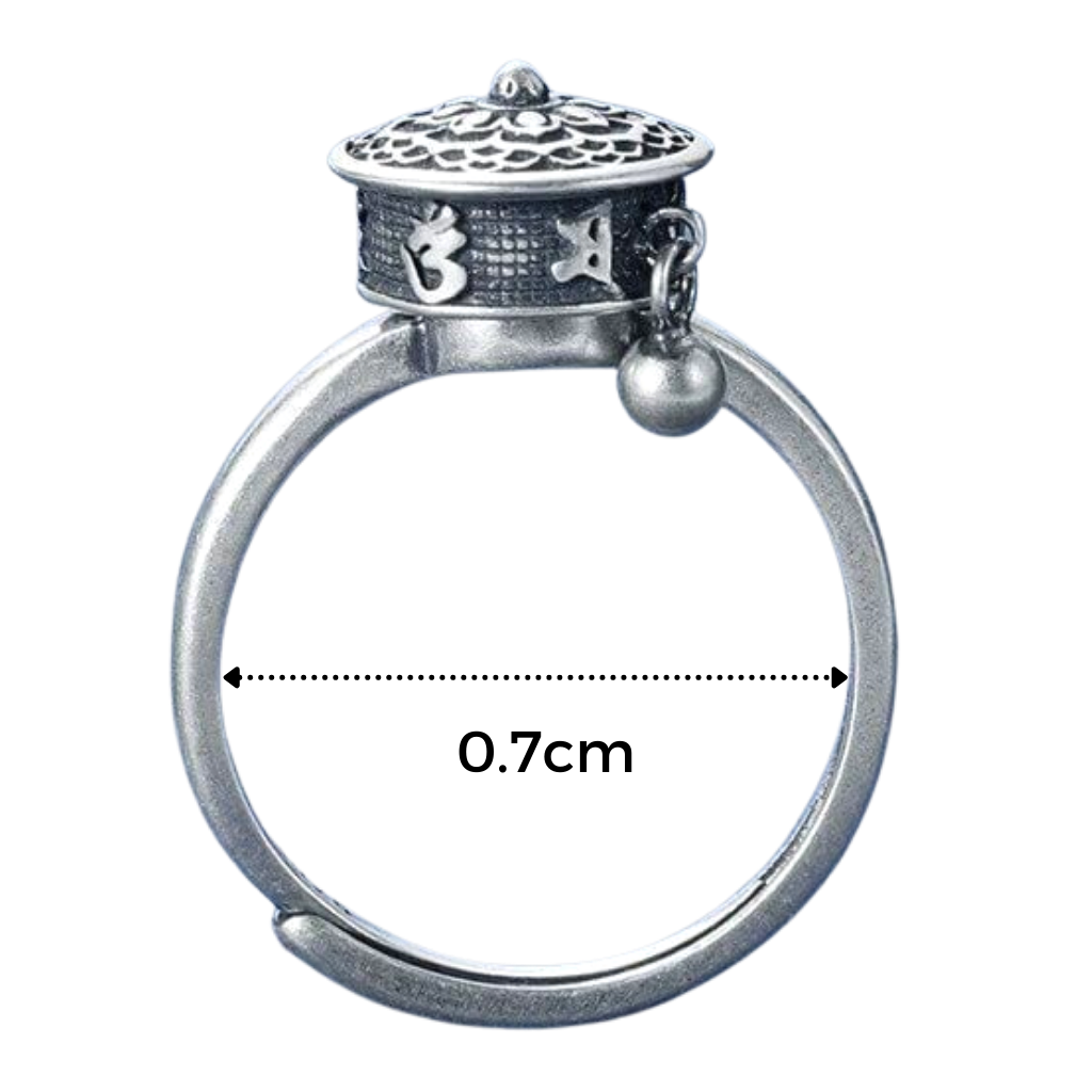 Snurrende buddhistisk mantra ring til kvinder - Ozerty