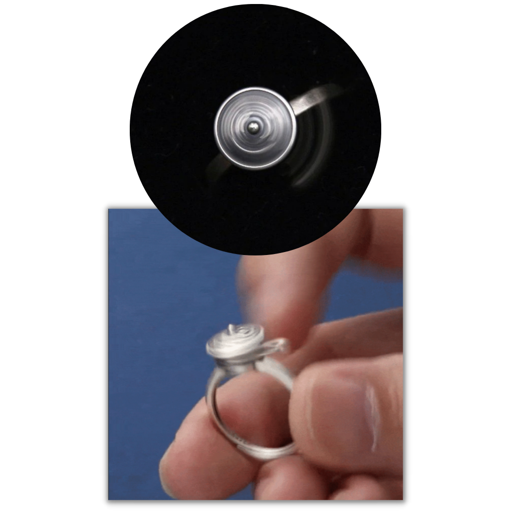 Snurrende buddhistisk mantra ring til kvinder - Ozerty