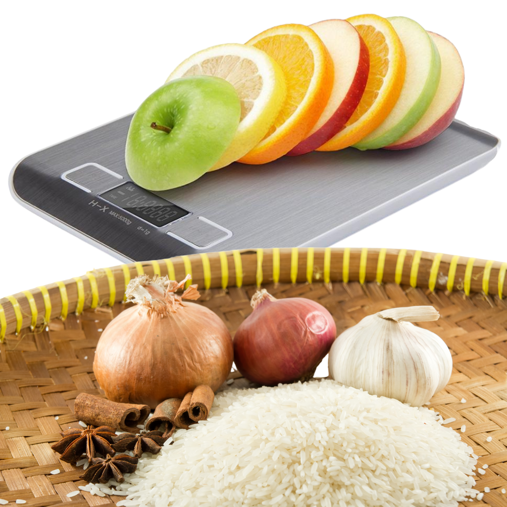 LCD digital køkkenvægt i rustfrit stål - Ozerty