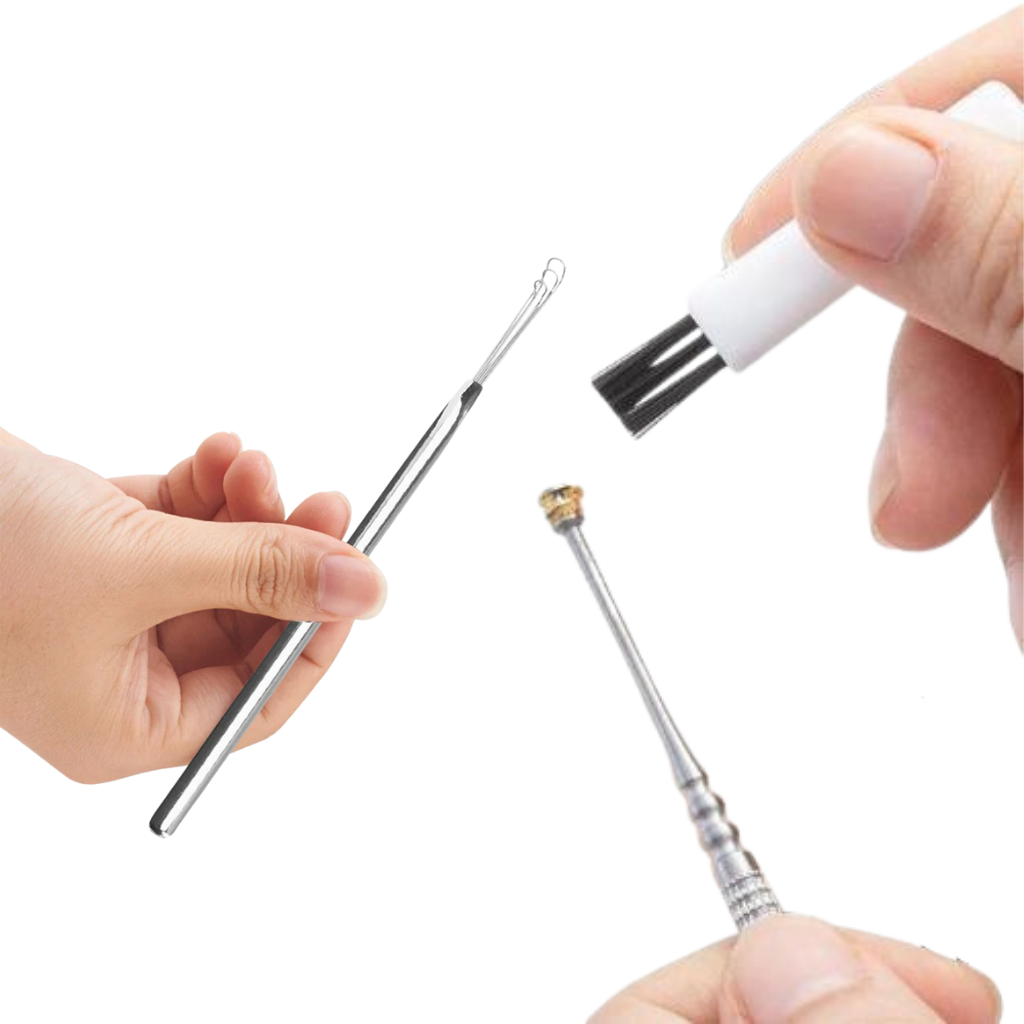 Sæt i rustfrit stål til rensning af ørevoks - Ozerty