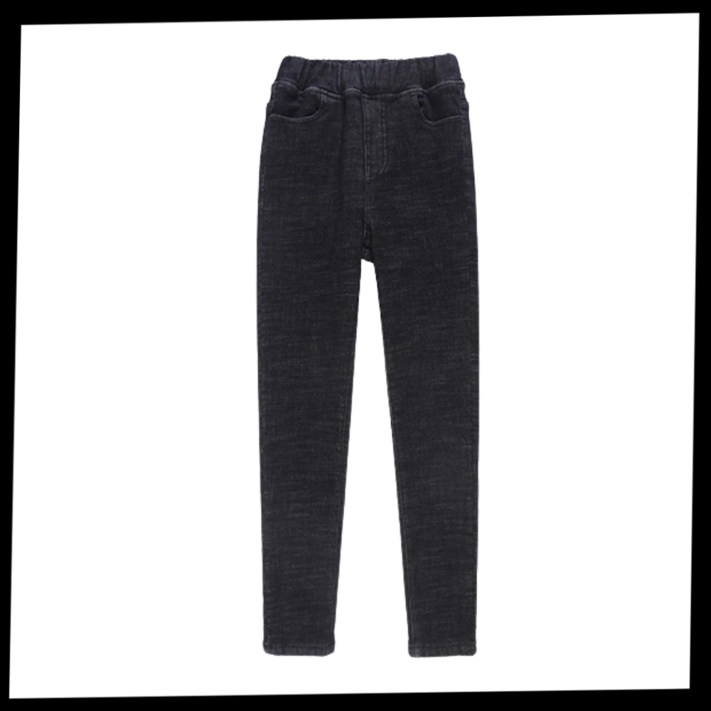 Jeggings til kvinder med termisk fleece - Ozerty