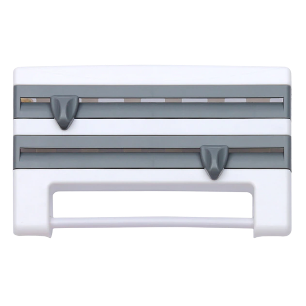 4-i-1 plastfolie- og papirhåndklædeholder til vægmontering