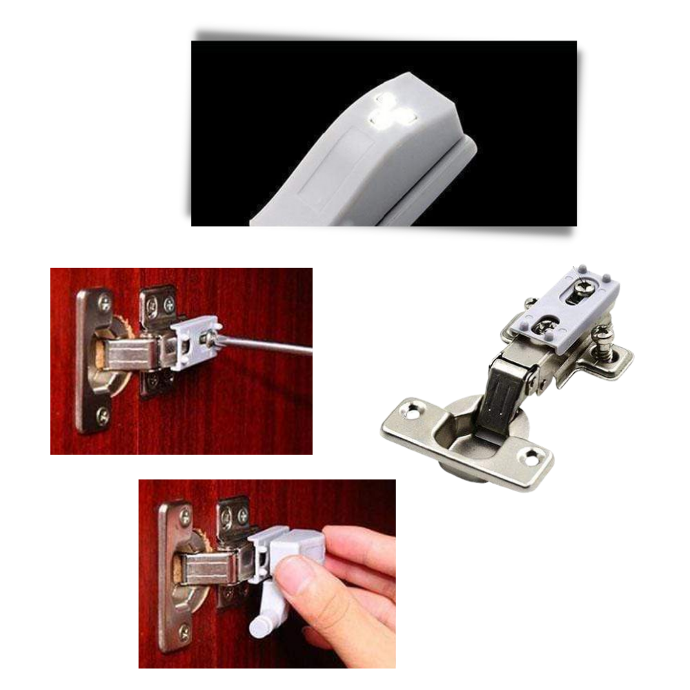 Pakke med 10 LED-lamper til hængsler - Ozerty