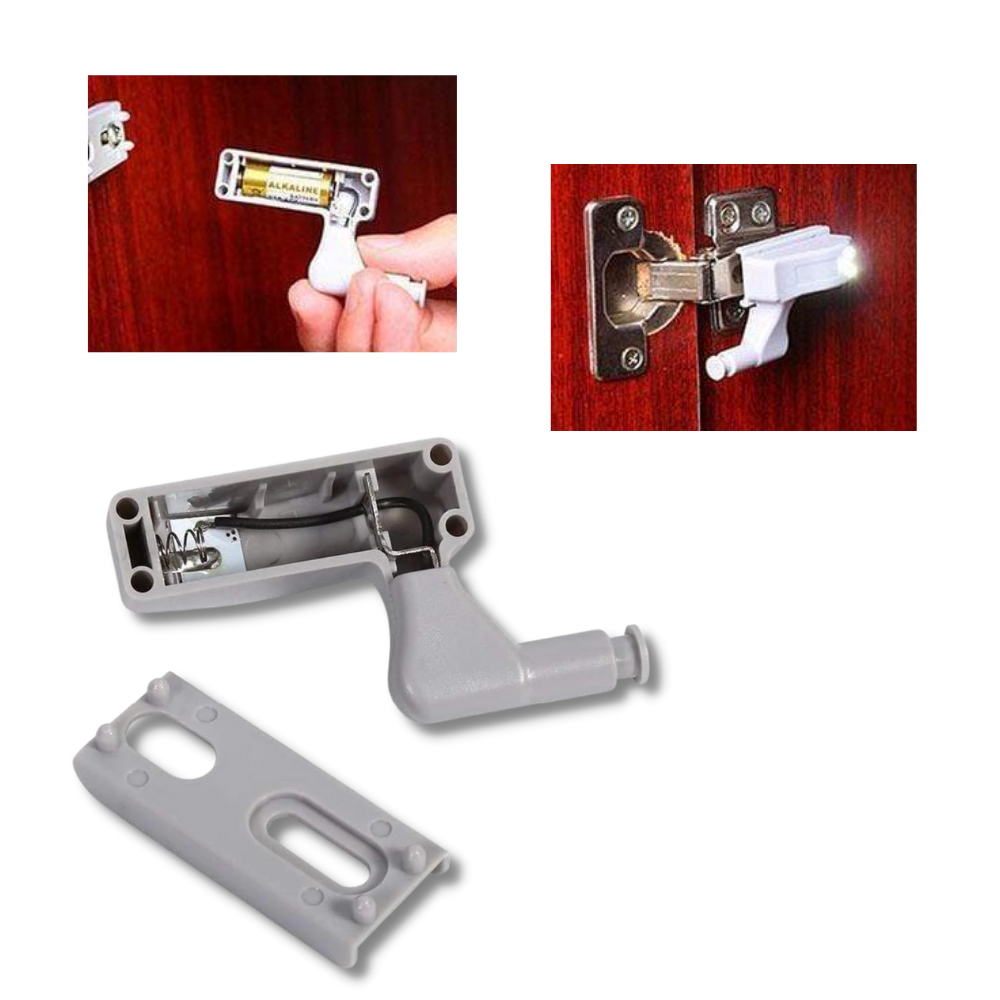 Pakke med 10 LED-lamper til hængsler - Ozerty