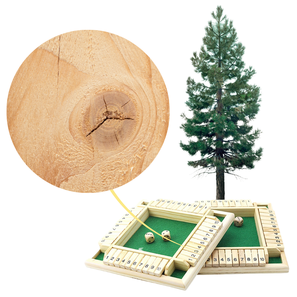 Terningespil i træ - Ozerty