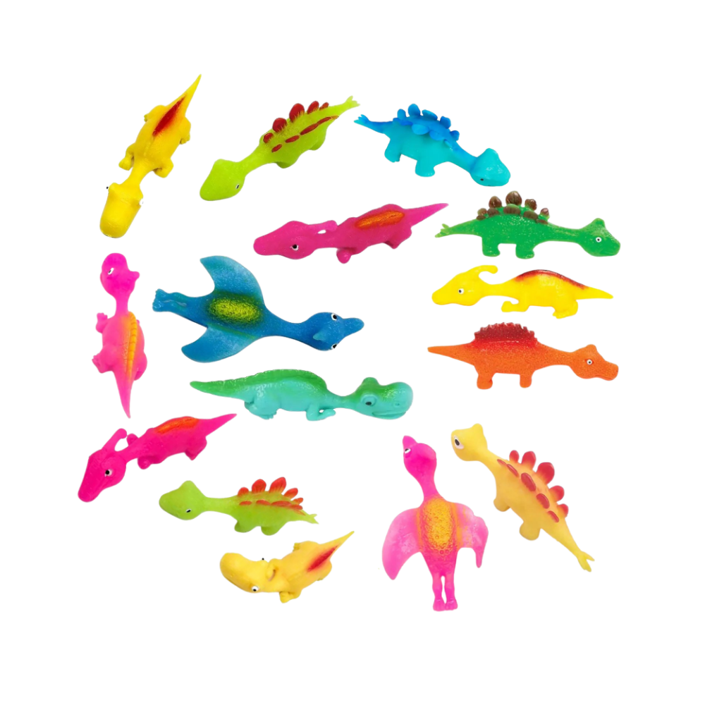 Klæbende Dinosaur fingerslangebøsse
-15 stk. - Ozerty