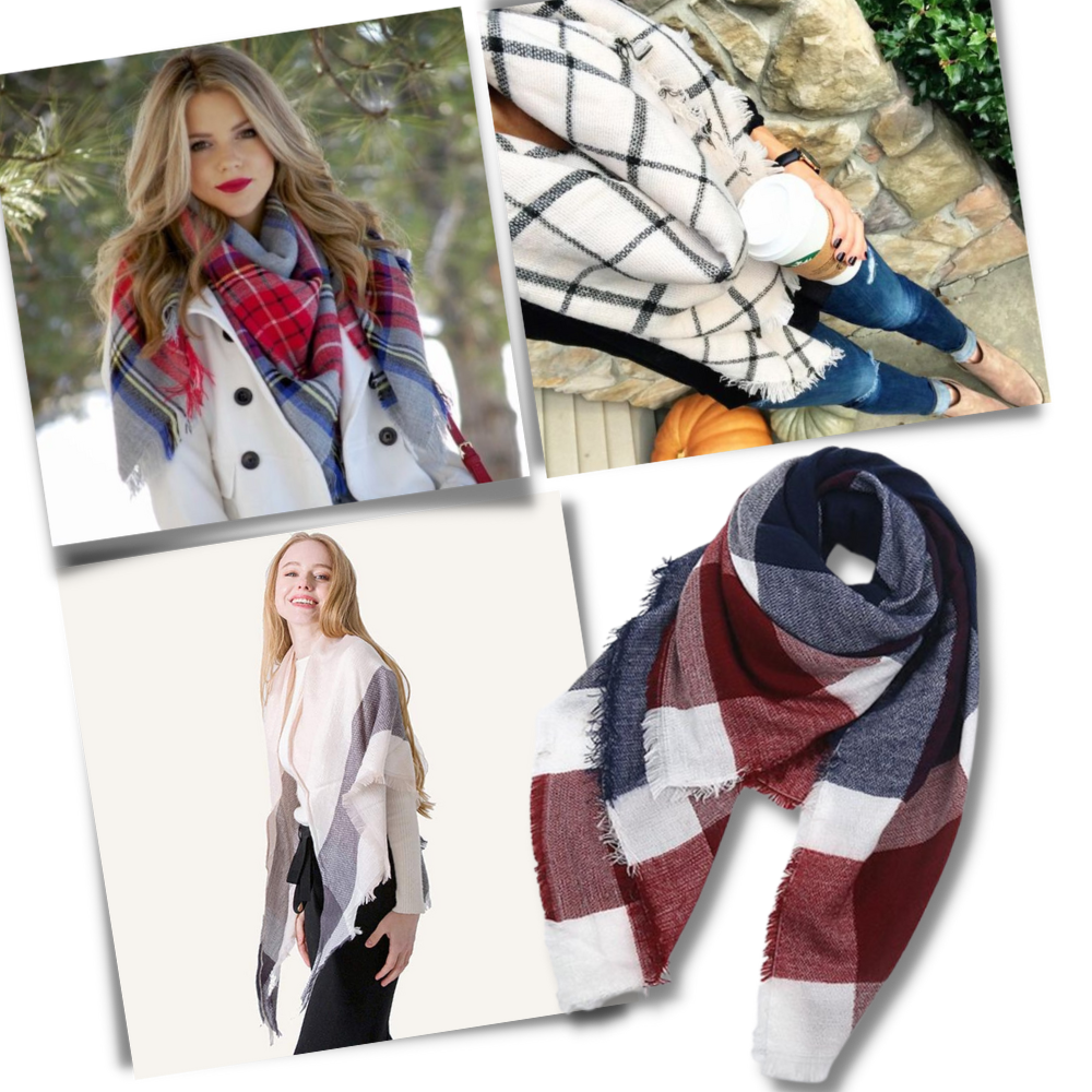 Ternet kashmirhalstørklæde med mohair-følelse
- Ozerty