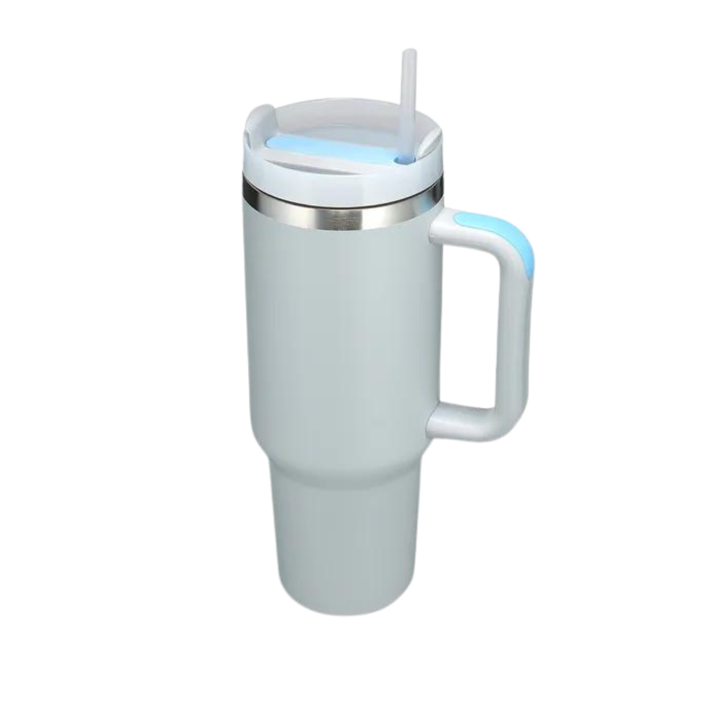 Isoleret kop til bilen med stor kapacitet og hank
-Lysegrå - Ozerty