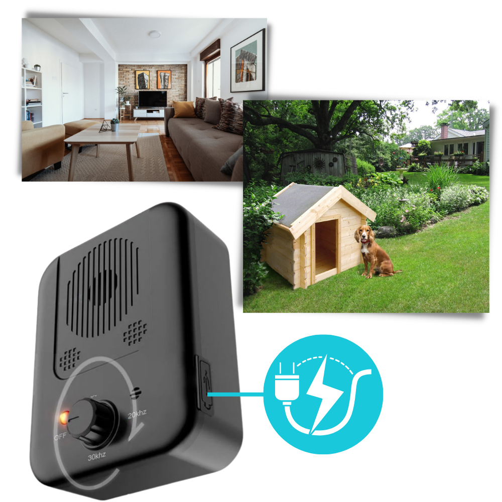 Ultrasonisk enhed præventiv mod hundegøen
- Ozerty