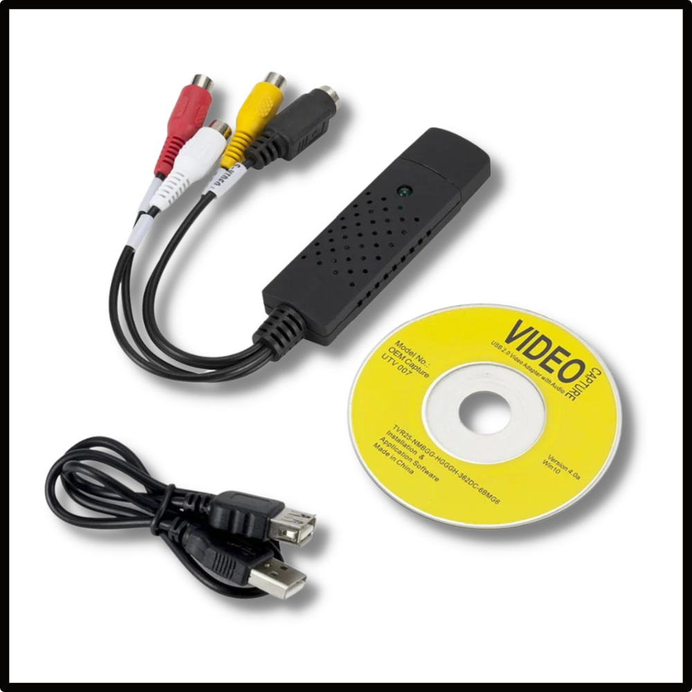 USB 2.0 Adapter til lettere optagelse af video TV DVD VHS DVR
- Ozerty