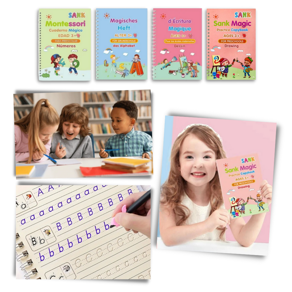 Skrivebøger med øvelser til at skrive og viske af
- Ozerty