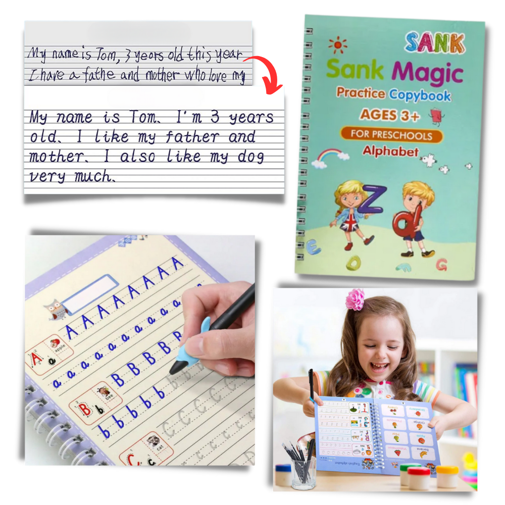 Skrivebøger med øvelser til at skrive og viske af
- Ozerty