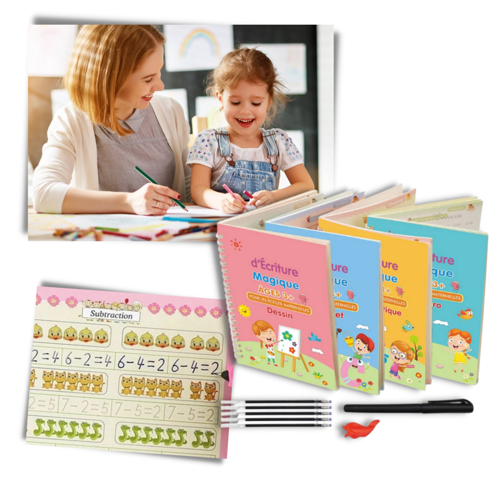 Skrivebøger med øvelser til at skrive og viske af
- Ozerty