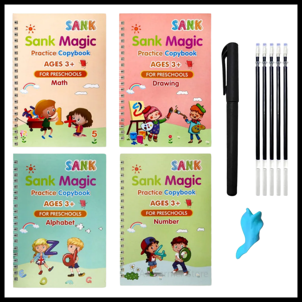 Skrivebøger med øvelser til at skrive og viske af
- Ozerty