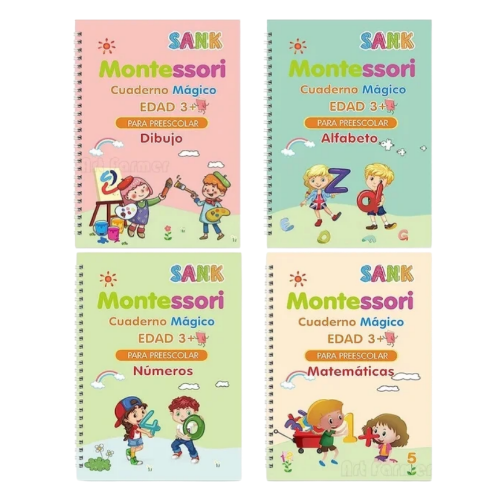 Skrivebøger med øvelser til at skrive og viske af
-4 Bøger på spansk - Ozerty