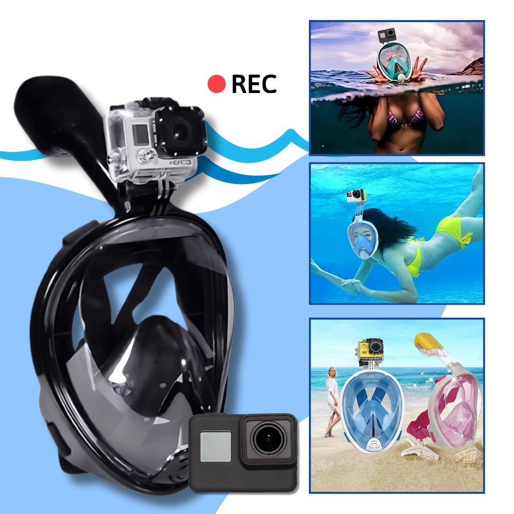 Snorkelmaske med 180° panoramaudsyn

 - Ozerty